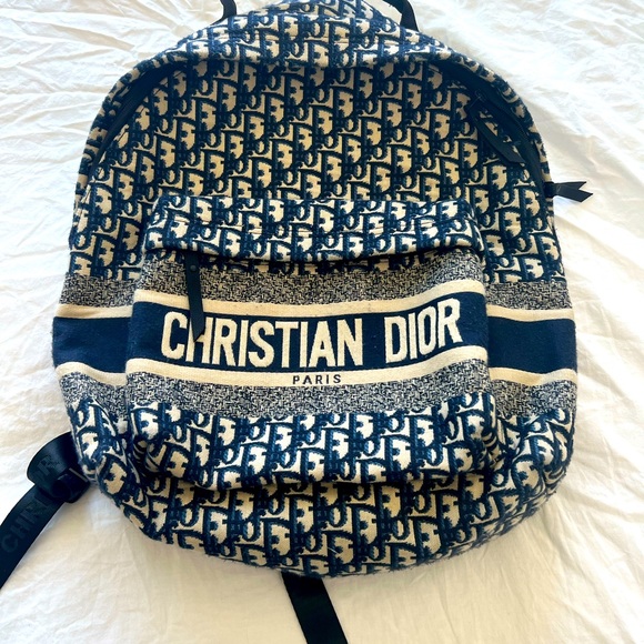 Dior Bags Dior Travel Backpack Blue Dior Oblique Jacquard Poshmark